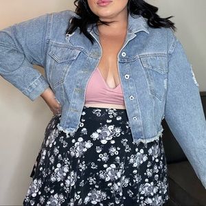 Cropped jean jacket